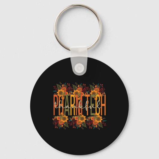 Thankful Pharmacy Technologist Thanksgiving Pharma Sleutelhanger (Voorkant)