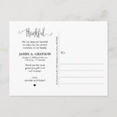 Thankful Photo Filter Birth Announding Briefkaart (Achterkant)