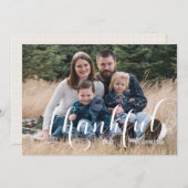 Thankful Photo Thanksgiving Feestdagenkaart (Voorkant / Achterkant)