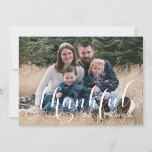 Thankful Photo Thanksgiving Feestdagenkaart