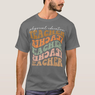 Thankful Physical Education Teacher Retro Herfst V T-shirt