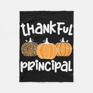 Thankful Principal Thanksgiving School Hoofd Fleece Deken