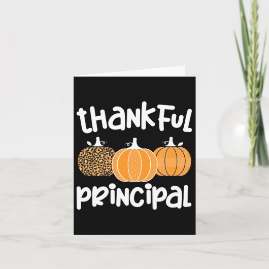 Thankful Principal Thanksgiving School Hoofd Kaart (Voorkant)