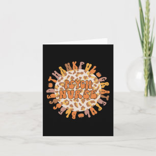 Thankful Psych Neurse Thanksgiving Psychische stoo Kaart