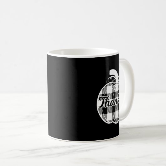 Thankful Pumpkin Cute Thanksgiving Herfst herfst P Koffiemok (Voorkant rechts)