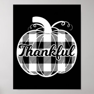 Thankful Pumpkin Cute Thanksgiving Herfst herfst P Poster