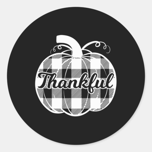 Thankful Pumpkin Cute Thanksgiving Herfst herfst P Ronde Sticker (Voorkant)