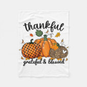 Thankful Pumpkin Grateful And Blessed  Fleece Deken (Voorkant)