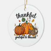 Thankful Pumpkin Grateful And Blessed Keramisch Ornament (Links)