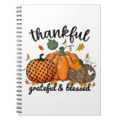 Thankful Pumpkin Grateful And Blessed Notitieboek (Voorkant)