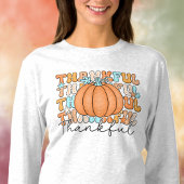 Thankful Pumpkin Long Sleeve Tshirt