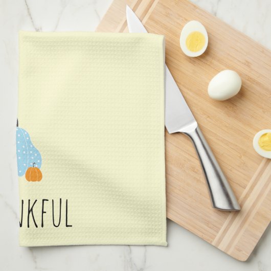 Thankful Pumpkin Patch Oranje Blue Theedoek (Quarter Fold)