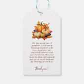 Thankful Pumpkin-Thanksgiving Cadeaulabel (Achterkant)