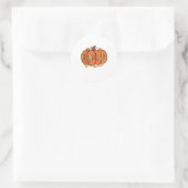 Thankful Pumpkin Thanksgiving T-Shirt - Gifts - De Ronde Sticker (Tas)
