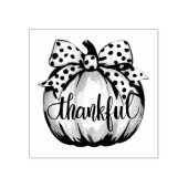 Thankful Pumpkin with Polka Dot Bow  Rubberstempel (Afrduk)