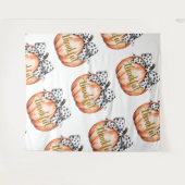 Thankful Pumpkin with Polka Dot Bow Wandkleed (Voorkant (horizontaal))