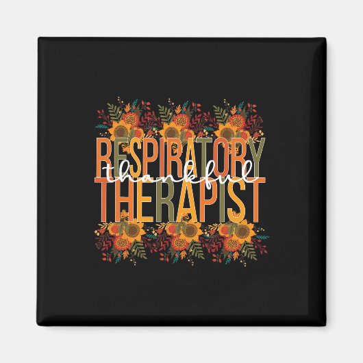 Thankful Respiratory Therapist Thanksgiving Magneet (Voorkant)