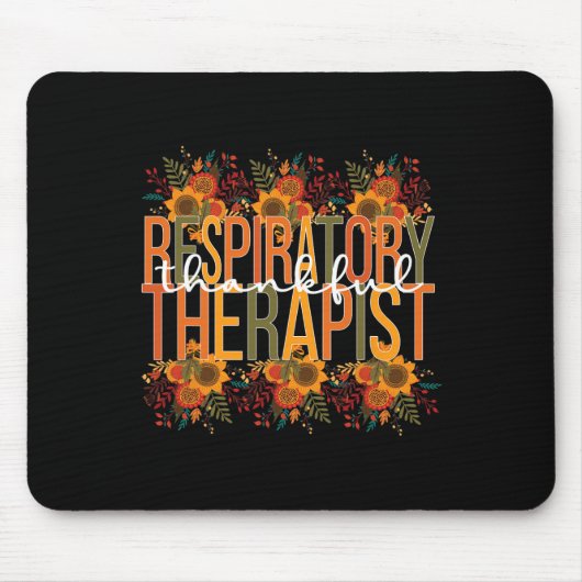 Thankful Respiratory Therapist Thanksgiving Muismat (Voorkant)