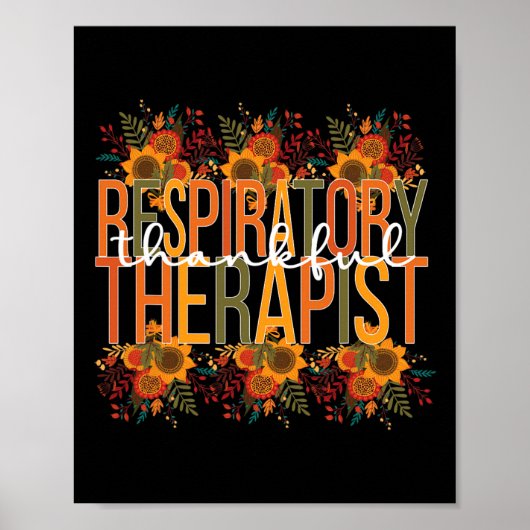 Thankful Respiratory Therapist Thanksgiving Poster (Voorkant)