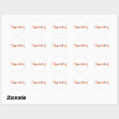 Thankful Retro Font Thanksgiving Ronde Sticker (Vel)