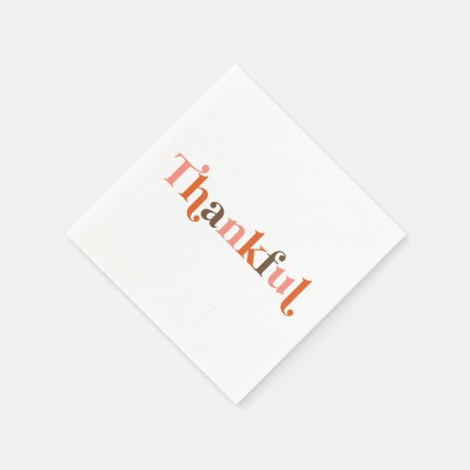 Thankful Retro Font Thanksgiving Servet (Hoek)
