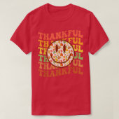  Thankful Retro Funny Herfst Happy Thanksgivi T-shirt (Design voorkant)