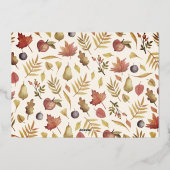 Thankful Script | Foto Thanksgiving Folie Feestdagenkaart (Achterkant)