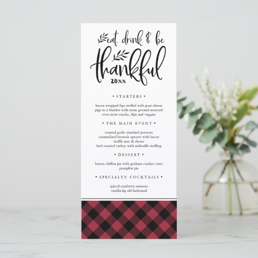 Thankful Season | Rustige Thanksgiving Menu (Staand voorkant)