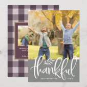 Thankful Season | Thanksgiving-fotokaart Feestdagenkaart (Voorkant / Achterkant)