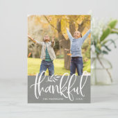 Thankful Season | Thanksgiving-fotokaart Feestdagenkaart (Staand voorkant)
