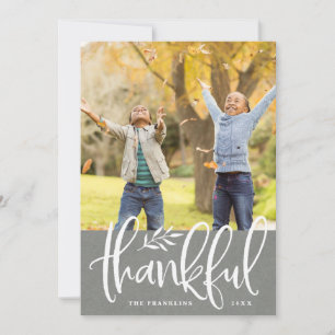 Thankful Season   Thanksgiving-fotokaart Feestdagenkaart