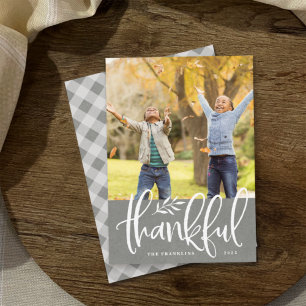 Thankful Season Thanksgiving-fotokaart Feestdagenkaart