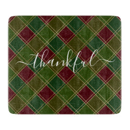 Thankful Season Thanksgiving Red Green Pset Snijplank