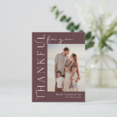 Thankful Side Editable Color Thanksgiving Briefkaa Feestdagenkaart (Staand voorkant)
