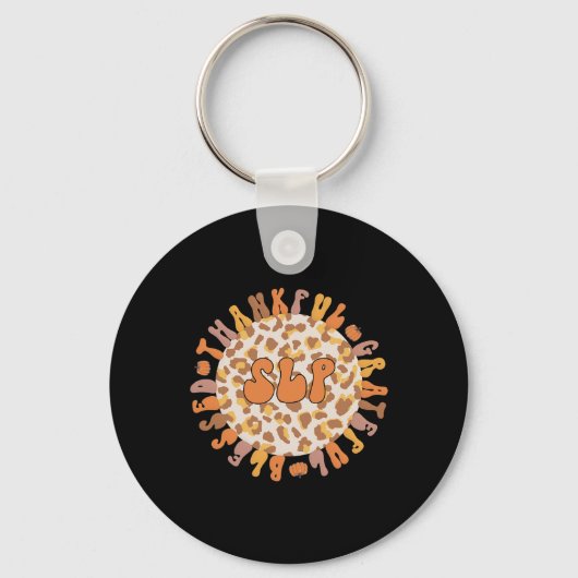 Thankful Speech Language Patholoog Thanksgiving Sleutelhanger (Voorkant)