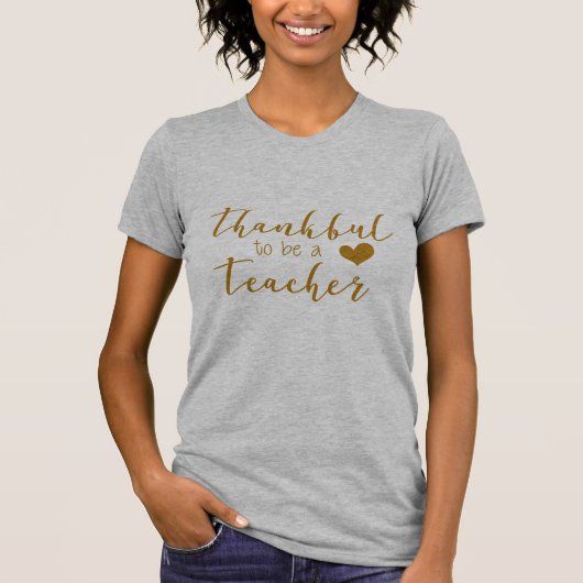 Thankful Teacher Design T-shirt (Voorkant)