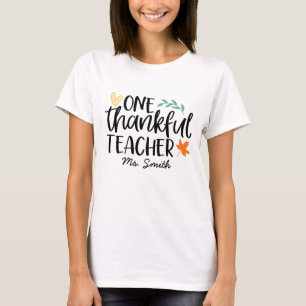 Thankful Teacher   Persoonlijke Thanksgiving T-shirt