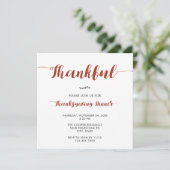 Thankful Thanksgiving Dinner Elegant Simple Script Kaart (Staand voorkant)