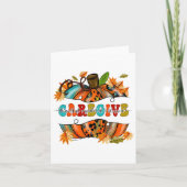 Thankful Thanksgiving Fall Autumn Kaart (Voorkant)