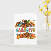 Thankful Thanksgiving Fall Autumn Kaart (Gele Bloem)