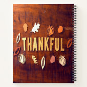 Thankful Thanksgiving Fall Leaves Pumpkin Notitieboek (Achterkant)