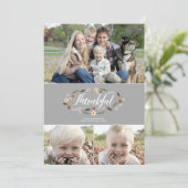 Thankful Thanksgiving-fotokaart Feestdagenkaart (Staand voorkant)