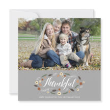 Thankful Thanksgiving-fotokaart