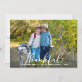 Thankful Thanksgiving Foto's Feestdagenkaart (Voorkant)