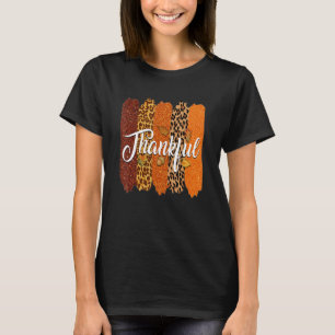 Thankful Thanksgiving Leopard Buffalo Pset Splici T-shirt