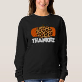Thankful Thanksgiving Pumpkin Leopard   Trui (Voorkant)