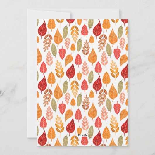 Thankful Thanksgiving Typografie Feestdagenkaart (Achterkant)