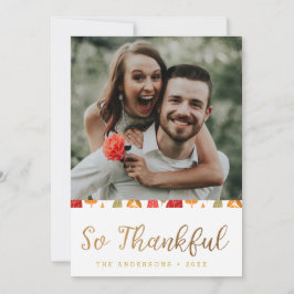 Thankful Thanksgiving Typografie Feestdagenkaart