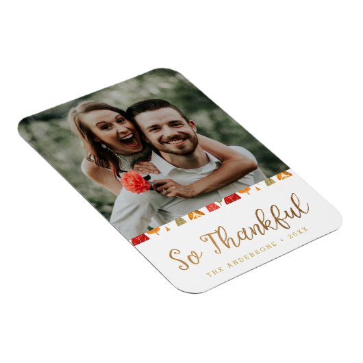 Thankful Thanksgiving Typografie Magneet (Rechterzijde)