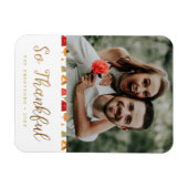 Thankful Thanksgiving Typografie Magneet (Horizontaal)